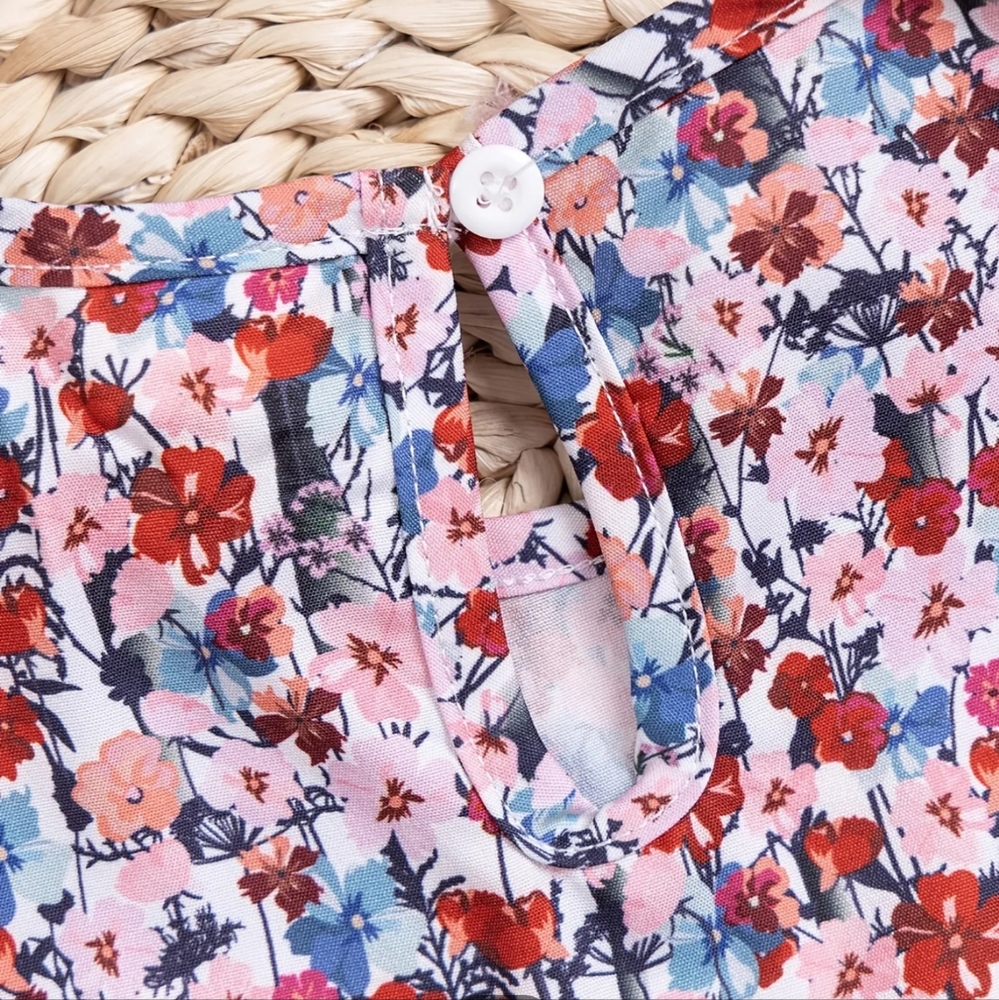 NWT Girls Matching Ruffle Short Set with Red Bow - Picture 2 of 3